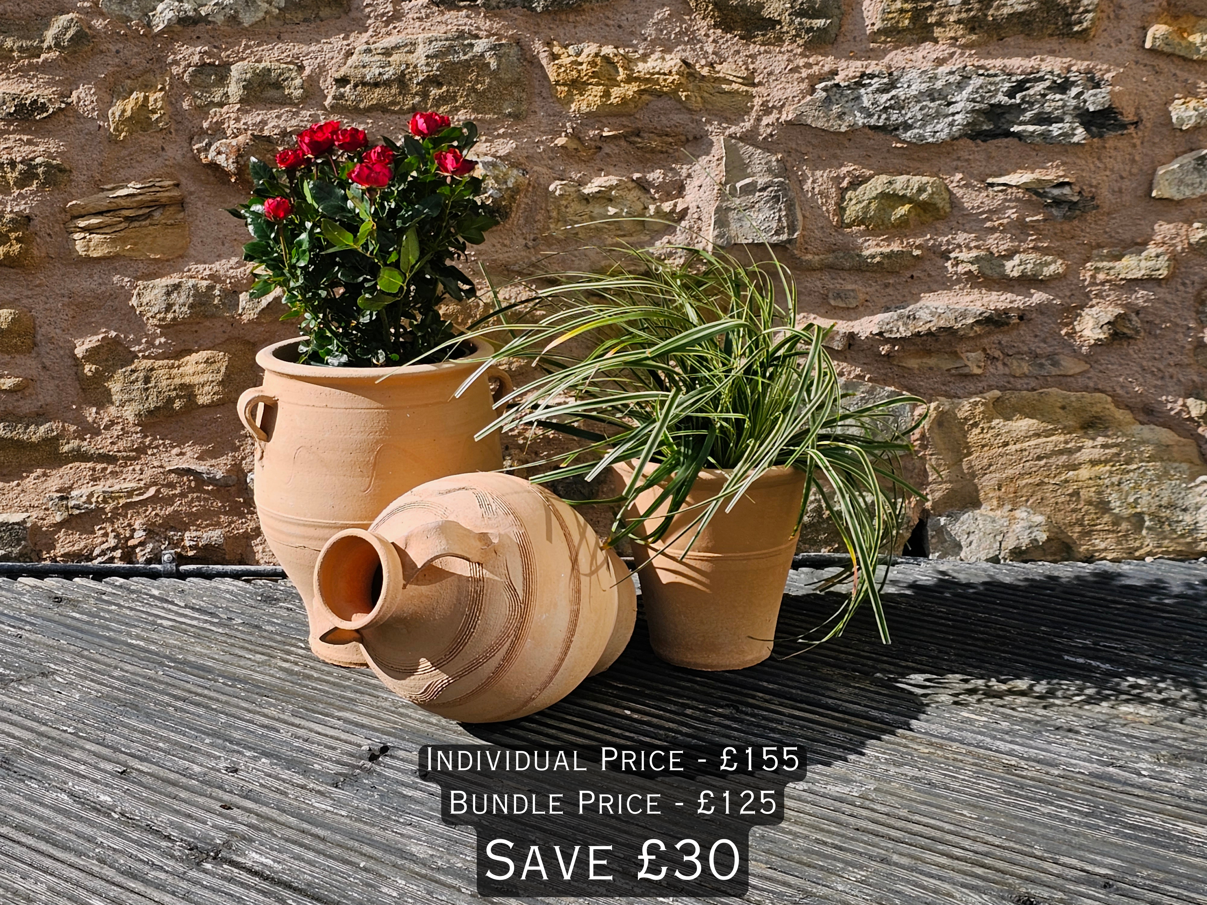 Pitharaki, Stamnaki, Monahou Cretan Terracotta Pots