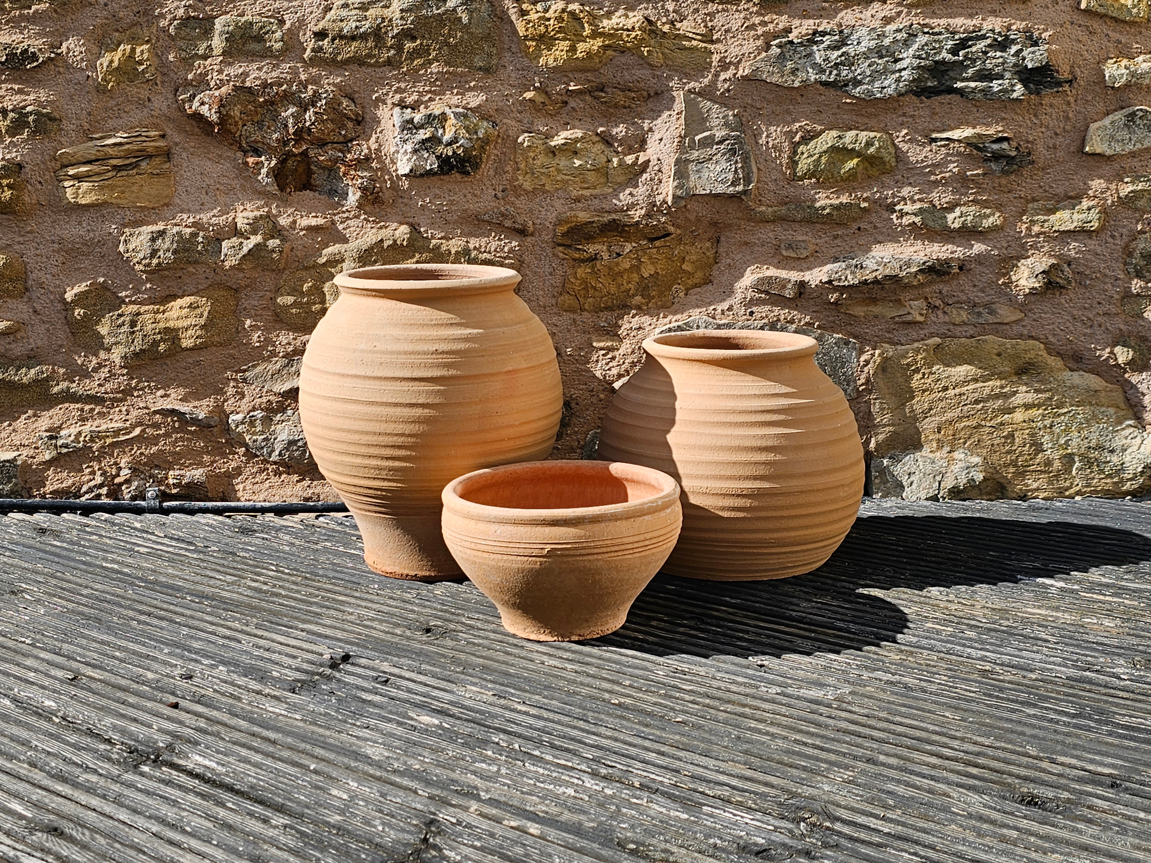 Koronaki, Eri & Mini Plake Cretan terracotta pots
